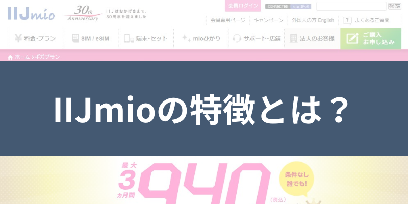 IIJmioの特徴とは？